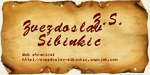 Zvezdoslav Sibinkić vizit kartica